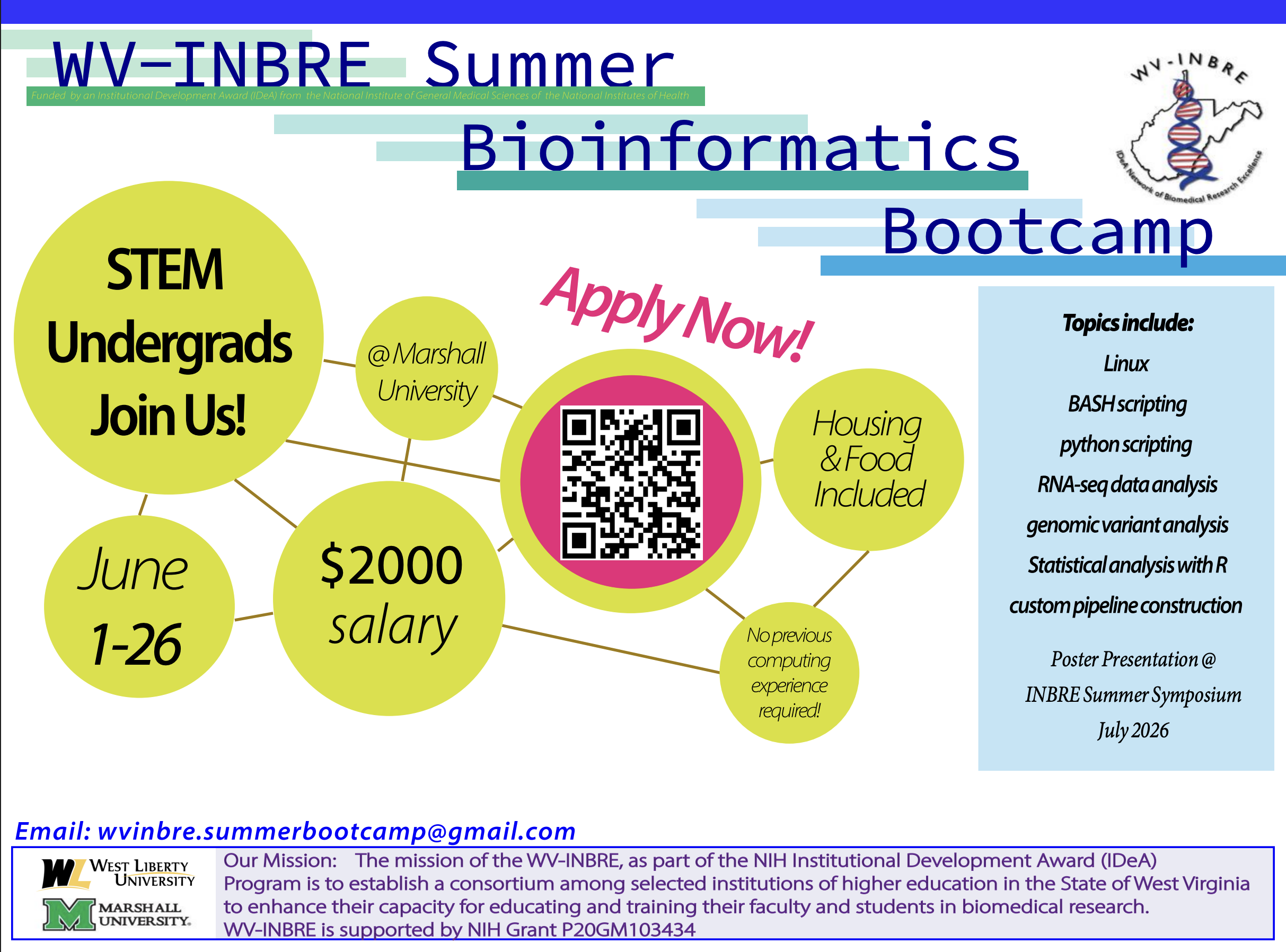 Summer Bioinformatics Bootcamp Flyer - Full Image